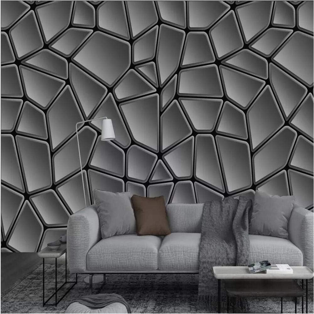 Abstrakt Geometrisch Schwarz Und Weiß 3D Tapete Poster Restaurant Schlafzimmer Wohnzimmer Sofa TV Dekorative Wand-430cm×300cm