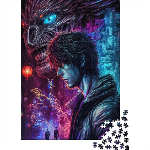 1000-teiliges Puzzle für Erwachsene „Monster Invasion“ Holzpuzzle Puzzles für Erwachsene und Teenager Nachhaltiges Puzzle für Erwachsene | Spiele 75x50cm