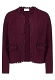 Cartoon Damen Strick-Cardigan mit Fransen Purple Potion,40