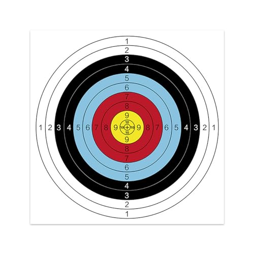 Mllepjdh 30 Blatt Schießklebeaufkleber Zone Targeted Paper Bogenschießen Papierziele Schießen Selbstklebende Spritzziele