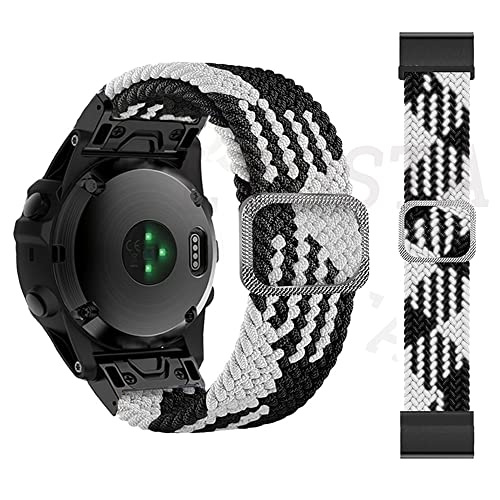 BANDKIT 26 mm Sportarmband für Garmin Fenix 6X 6XPro 5X 5XPlus 7X Descent MK1/MK2/MK2i, geflochtenes Schnellverschluss-Uhrenarmband, 26mm For Tactix Delta, Achat