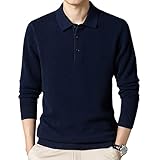 BANLUX Herren Pullover - Herbst Und Winter Kaschmir Revers Knöpfe Pullover Herren Polo-Ausschnitt Pullover Einfarbig Weicher Und Bequemer Pullover Rückenpullover, Style C, XXL