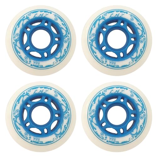 BFVAKBKYT Rollschuh-Räder, Ersatz-Skateboard-Rollen, 4er-Pack 64 mm 68 mm(Blue,68mm)