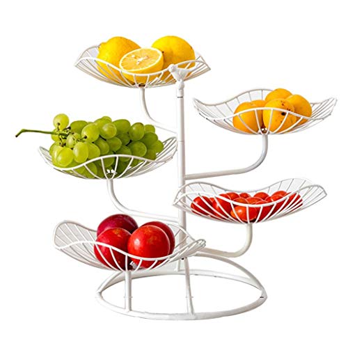 Schachtel der Gnade, Kerzenkiste verpackt, Fünfschichtiges Blatt-Obst-Aufbewahrungstablett, Obstteller, exquisite Box, Weihnachten, Süßigkeiten, Snack-Teller, Küchen-Organizer/Gold (Farbe: Gold) (Siz