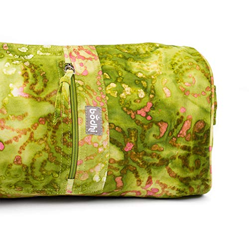 Yogamattentasche Bhakti Bag, grün, Batik-Muster Design, 100% Baumwolle, für Yogamatten und Schurwollmatten bis 66 cm Breite