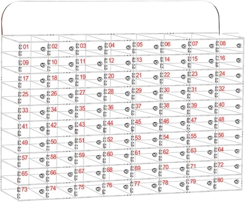 Handy-Schließfach, durchsichtige Handy-Aufbewahrungsbox aus Acryl mit Türschlössern und Schlüsseln, Wandmontage für Büro, Schule, Klassenzimmer, Fabrik, 80