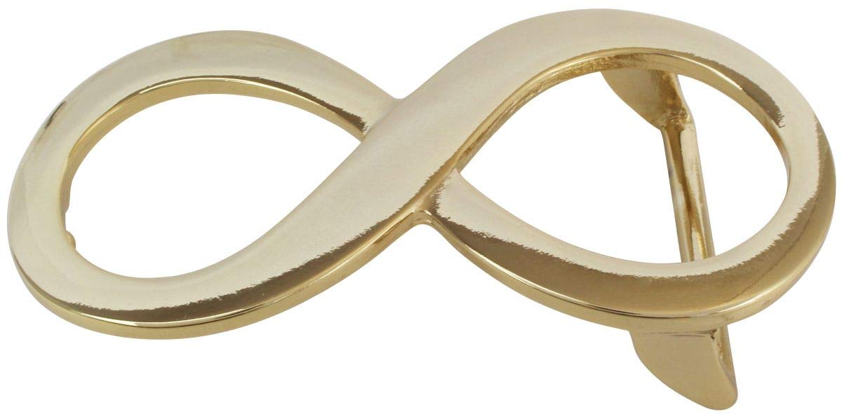 BELTINGER Gürtelschnalle Infinity 4,0 cm | Buckle Wechselschließe Gürtelschließe 40mm Massiv | Wechselgürtel bis 4cm | Gold Glänzend