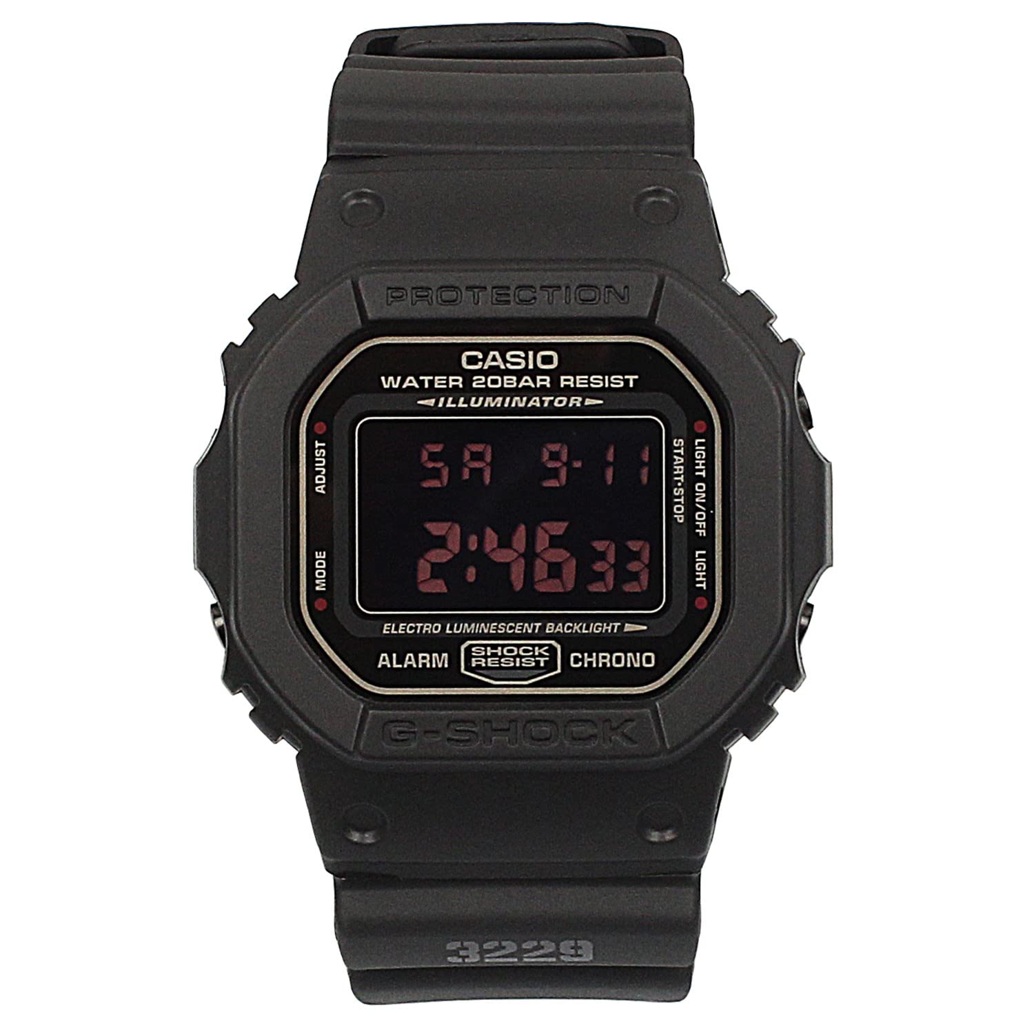 G-Shock Casio Herren-Armbanduhr aus der Classic-Kollektion #DW-5600MS-1, weiß, sportlich, weiß, 48.9×42.8×13.4mm, Sportlich