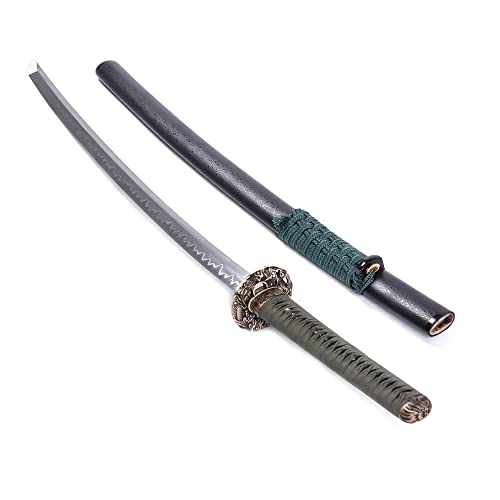 Siwode Katana,Cloudy Dragon Copper Tang, T10 Clay_Tempered Samurai Handmade, 40-Inchs