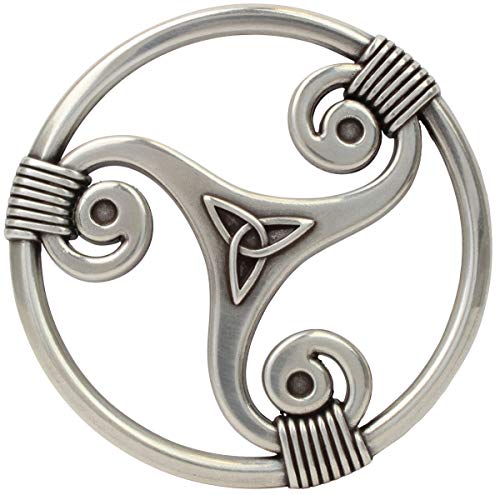 BELTINGER Gürtelschnalle Celtic Rounds 4,0 cm | Buckle Wechselschließe Gürtelschließe 40mm Massiv | LARP- und Mittelalter-Outfit | Silber