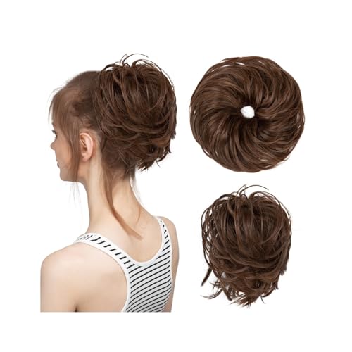 Haarteile Haarknoten Synthetisches, gefälschtes, unordentliches Dutthaar, lockiges Band, Haarteil, Haargummi, Scrunchie, Wickelstück, elastisches Haar, Chignon, Cheveux, Schwanz, Hochsteckfrisur for D