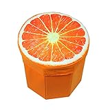 Rysmliuhan Shop fusshocker Couch hocker Aufbewahrungshocker Puffs Hocker und Puffs Fußschemel Fußhocker Kleiner osmanischer Stauraum Aufbewahrungshocker L,orange