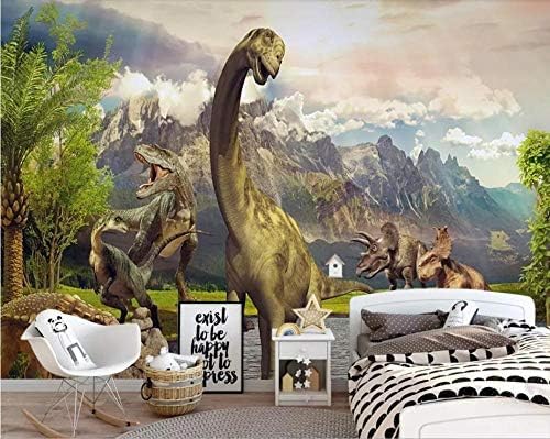 XLMING Fantasie Dinosaurier Welt Küche Esszimmer Arbeitszimmer Wohnzimmer TV Hintergrund Wand 3D Tapete-150cm×105cm