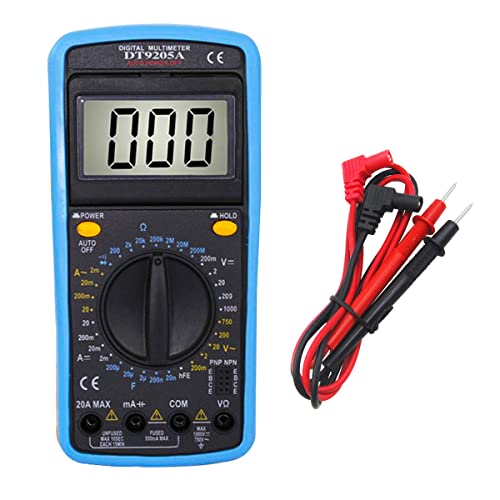 Professioneller Digital Multimeter, Leistungs-Tester für Elektriker, Spannungsmesser, Voltmesser – Ampere, Ohm, Volt. Stromzählertester. LCD Bildschirm