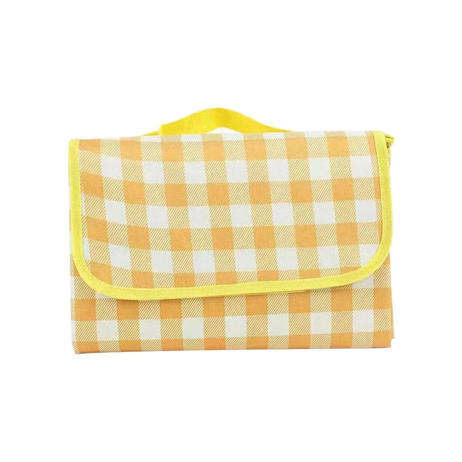 BFVAKBKYT Picknick-Reisedecke,Strand-Decke, Faltbare Picknickmatte, tragbare Camping-Picknickunterlage, 100 x150/100 x200 cm, regenfeste Camping-Isomatte aus Oxford-Stoff(Yellow,100x150cm)