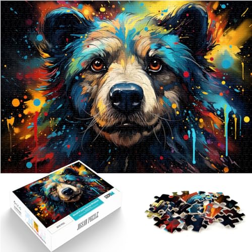 Puzzle mit Fantasie-Farbtieren für Erwachsene, 1000 Teile, Puzzle-Geschenke, Holzpuzzle, Spaß für Aktivitäten zu Hause, Geburtstagsgeschenk, Reisegeschenk, 1000 Teile (50 x 75 cm)