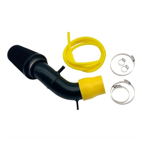 Induktion Schlauch Kit Für Abarth 500 595 695 Luftansaugset, Lufteinlass, High-Flow-Zufuhrsystem In Airbox-Position, Ersatz-Leistungsteile Auto Luftansaug(Yellow Silicone Hose)