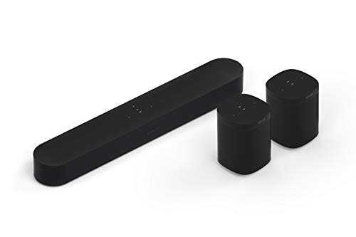 Sonos Beam WLAN Soundbar Speaker | Heimkinoset (5.0 | Beam + 2X One SL, schwarz)