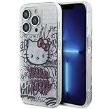 CG MOBILE Hello Kitty HKHCP15LHDGPHT Hülle für iPhone 15 Pro 6.1'' Weiß hardcase IML Kitty On Bricks Graffiti