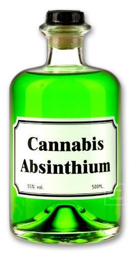 Cannabis Absinthium - Absinth mit Cannabis Aromen verfeinert - 0,5l - 55% vol. Alkohol