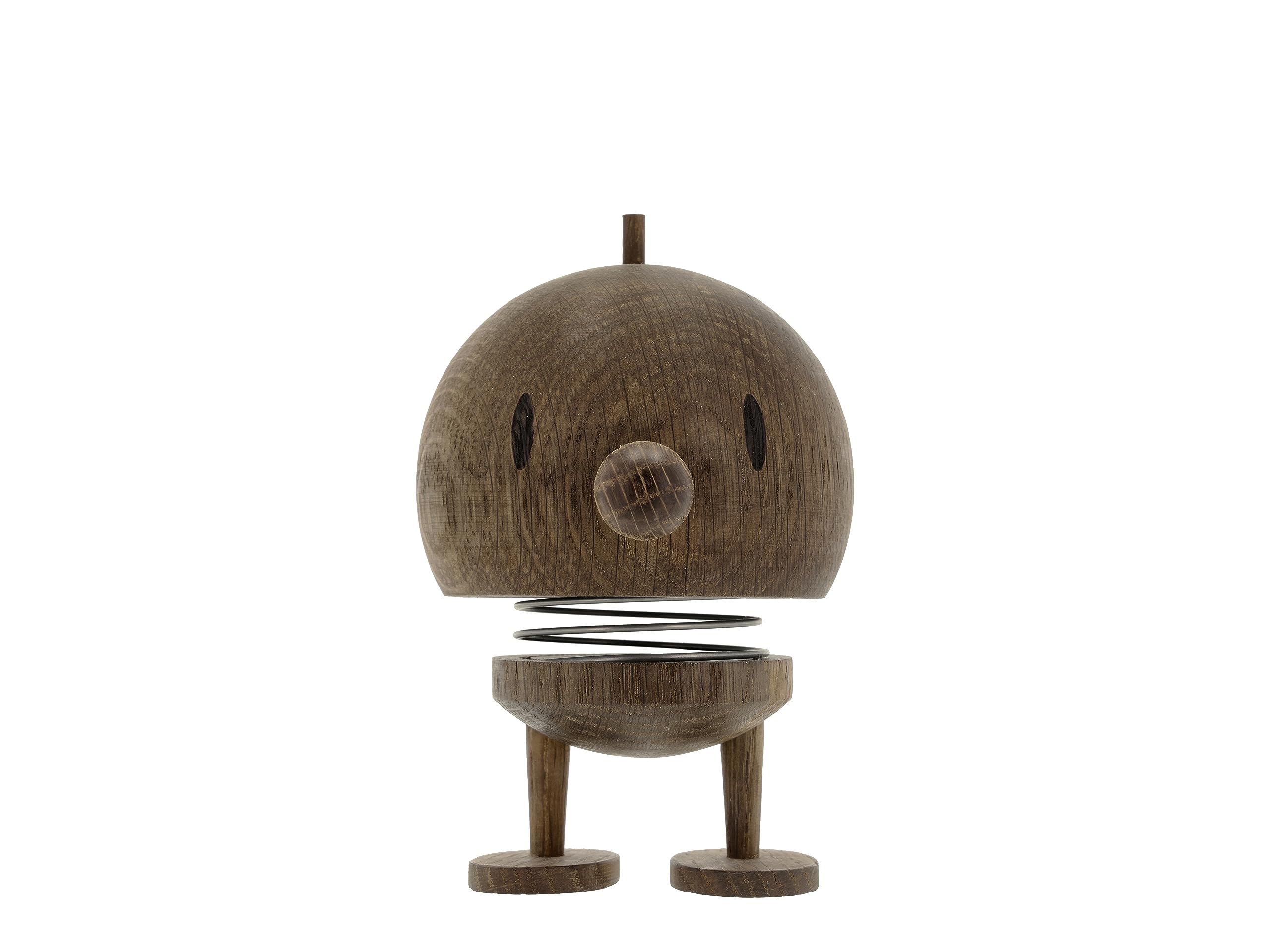 Hoptimist Bumble, Holzdeko, Wackelfigur aus Holz, Deko Skandinavisch, Deko Wohnzimmer, Schreibtisch Deko, Büro Gadgets, Tolle Kleine Geschenke, 10 x 10 x 15 cm, Large, Smoked Oak