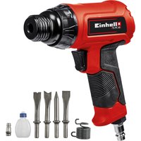 Einhell Druckluft Meisselhammer TC-PC 45 Set (für Stein + Metall, inkl. 4-tlg. 120 mm Meißel-Set, Nadelentroster-Aufsatz, Ölfläschchen, Stecknippel, Koffer)