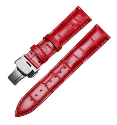 SpaRcz Uhrenarmband aus echtem Leder für Herren, weiches Rindsleder, Schmetterlingsschnalle, Zubehör, Uhrenkette für Damen, 14-22mm, Farbe 10, 16mm