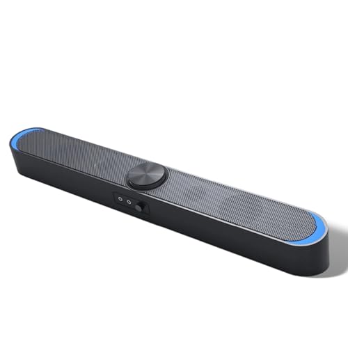 Garsent PC Soundbar, Wired Desktop-Lautsprecher Heimkino-Stereo-Soundbar mit DSP-Technologie Soundbar-Lautsprecher für PC, Desktop, Laptop, Tablet, Smartphone, TV.usw.(Schwarz)