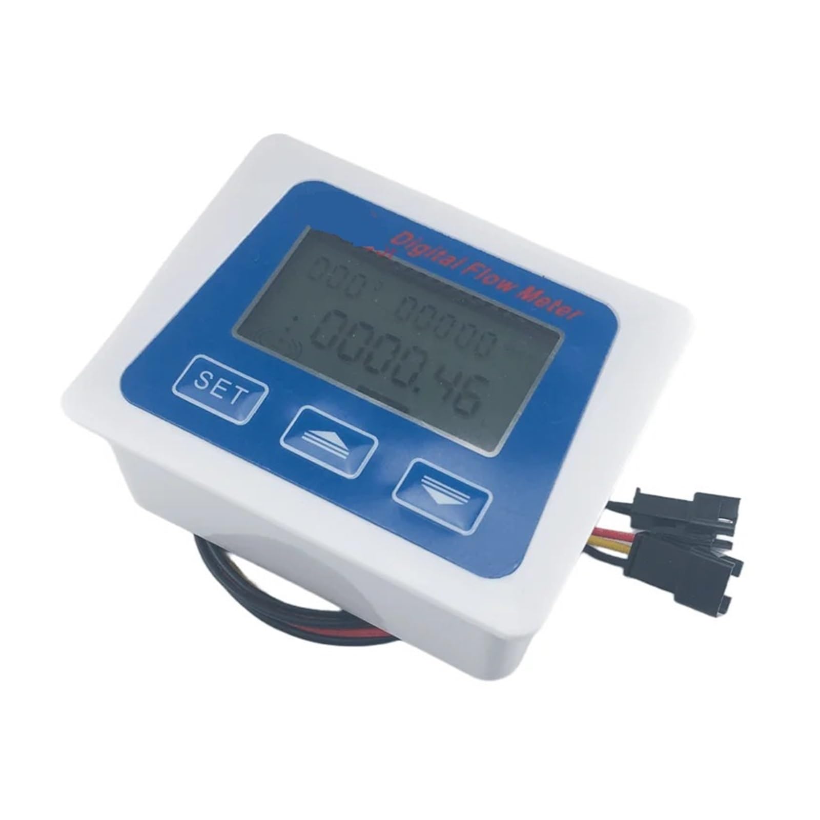 Durchflussmesser, G1/2" Turbinendurchfluss Digitales LCD-Display Wasserdurchflusssensor Messgerät Durchflussmesser Temperatur Zeit Gesamtdurchfluss Rate anzeigen