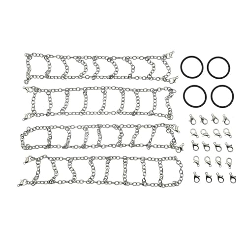 Zeiwohndc rutschfeste Schneekette Reifenkette Set MN82 Verbessertes Auto Metall Reifenkette Modellfahrzeug Modifizierte Teile Kits