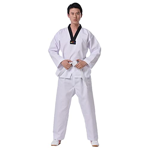 G-like Taekwondo Anzug Uniform Outfit - Kampfsport Judo Gi Aikido Keikogi Karate Kung Fu Training Wettkampf Kleidung Jacke Hose Set Freier Gürtel für Männer Frauen Kinder (150 cm)