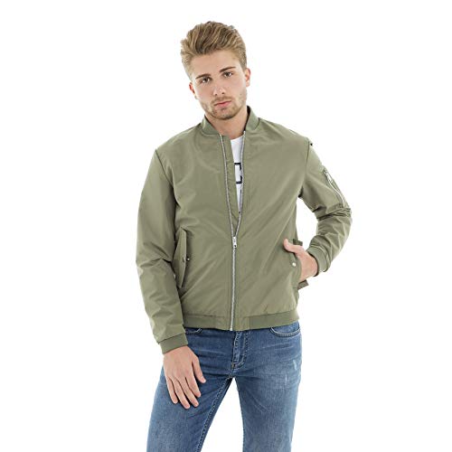 Jack & Jones NOS Herren Bomberjacke JJEDESERT Bomber Noos, Grün (Dusty Olive), Small(Herstellergröße:S)