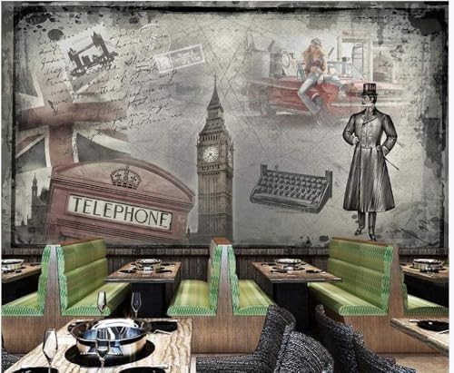 Retro Architektur Abstrakte Figuren 3D Tapete Poster Restaurant Schlafzimmer Wohnzimmer Sofa TV Dekorative Wand-430cm×300cm