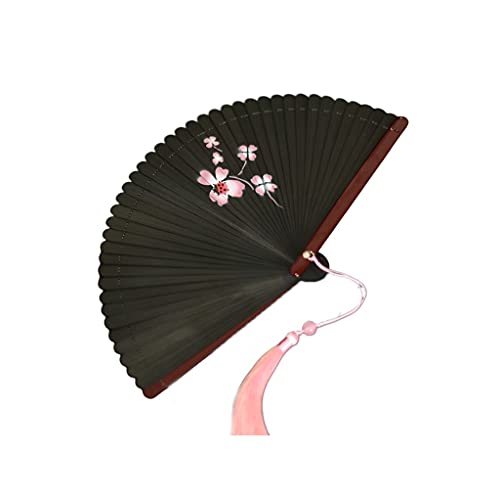 Dekorations-Faltfächer, klassischer Faltfächer im chinesischen Stil, komplett aus Bambus, antiker Retro-Handfächer für Damen, hohl, für Hochzeitsgeschenke, Partygeschenke, eleganter Handfächer