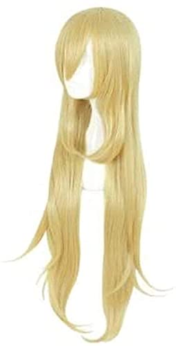 LINLINCD-Anime Coser Wig Anime Cosplay WIG Engel des Todes Rachelgardnerner Ray Yellow Lange Haare Comic Weihnachten Karneval Halloween Perücke Mode+Perücke Party Alltag