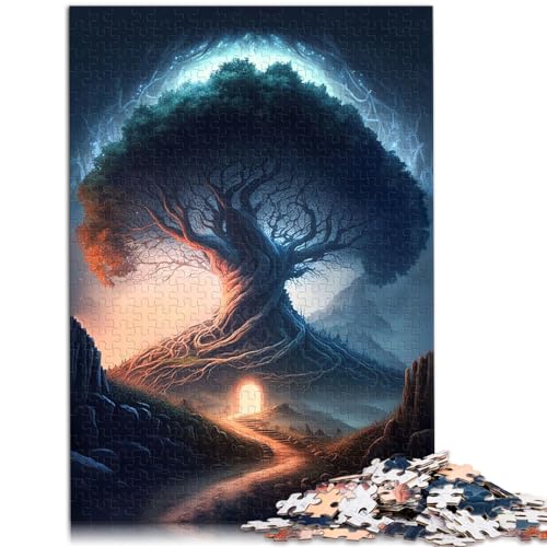 Spielgeschenk Puzzle Baum magische Landschaft 1000 Teile Puzzle Erwachsene Puzzle Geschenke Holzpuzzle Wanddekoration Einzigartige Geburtstags 1000 Teile (50 x 75 cm)