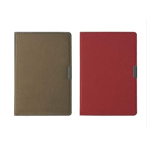 Taschenbuch Mini Journal, Notizbuch, klassisch, liniert, 2er-Pack Notizbücher, liniertes Tagebuch aus dickem Premiumpapier mit 80 g/m², Hardcover-Notizbuch(Red+brown)