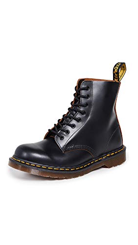 Dr. Martens 1460Z Vintage 8 Eye Boot BLACK, Unisex-Erwachsene Combat Boots, Schwarz (Black), 45 EU (10 Erwachsene UK)