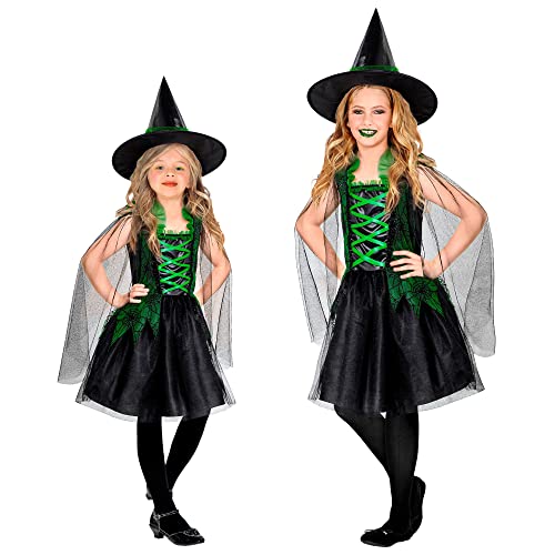 WIDMANN - Kinderkostüm Hexe, Kleid, Faschingskostüme, Karneval, Halloween