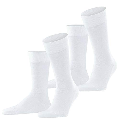 FALKE Herren Socken Sensitive London, 94% Baumwolle, 1 Paar, Weiß (White 2000), Größe: 39-42