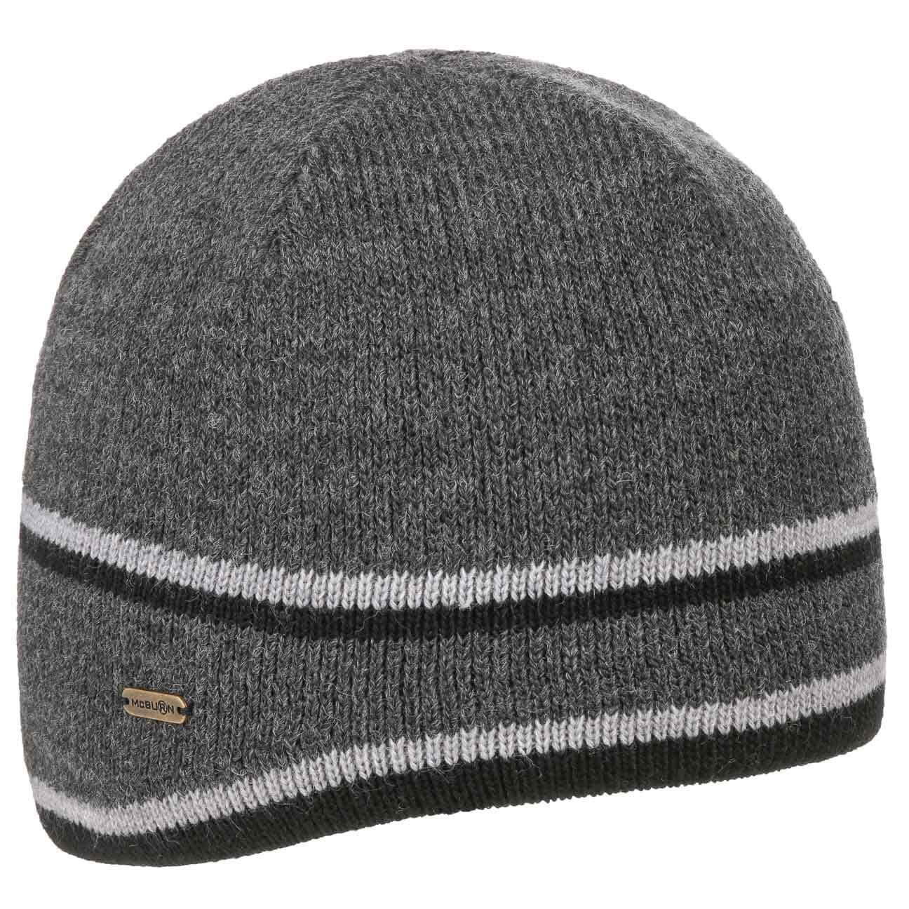 McBURN Beanie mit Ohrenschutz Wintermütze Wollmütze Damenmütze Herrenmütze Damen/Herren - Made in Italy Futter, Futter Herbst-Winter - One Size anthrazit