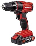 Einhell Akku-Bohrschrauber TC-CD 18-2 Li (Lithium Ionen, 18V, 2-Gang-Getriebe, Spindelarretierung, 18+1 Drehmomenteinstellungen, inkl. LED-Licht)