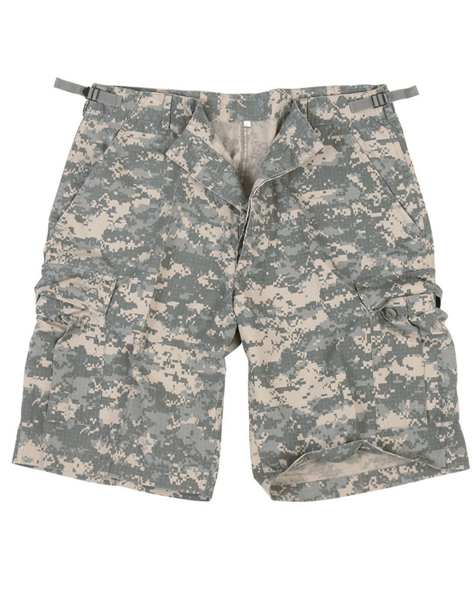 Mil-Tec US Bermuda-Shorts aus Ripstop-Gewebe, vorgewaschen, Woodland, ACU digital, XXL