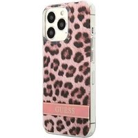 GUESS Hard Cover Leopard Pink, für iPhone 13, GUHCP13MHSLEOP (GUHCP13MHSLEOP)