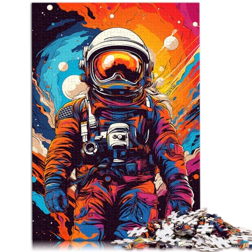 Spielzeug-Puzzle „Astronauten im geheimnisvollen Universum“ 1000-Teile-Puzzles Holzpuzzles Denkspiel Wanddekoration Einzigartige Geburtstags (50 x 75 cm)