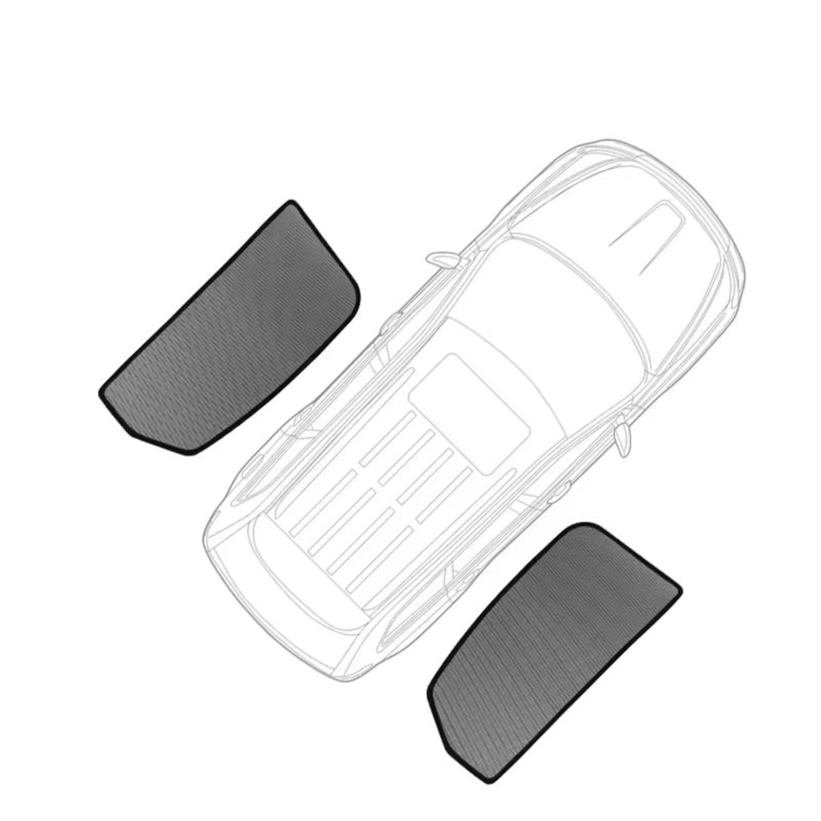 Sonnenschutz Autofenster-Sonnenschutz Für Mercedes Für Benz Für Eine Klasse Fließheck Für W177 2019-2024 Vorhang Frontscheibenrahmen Vorhang Auto Sonnenschutz(2PCS Rear Windows)