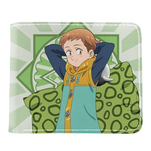 RYNDEX The Seven De-ad-ly SI-ns Geldbeutel Anime Mittelgroß, Cartoon-Münztasche Geldbeutel Klein, PU Leder Kreditkartenetui Reisegeldbeutel, für Anime-Fan-Geschenke Jungen(Color:Multicolor 5)