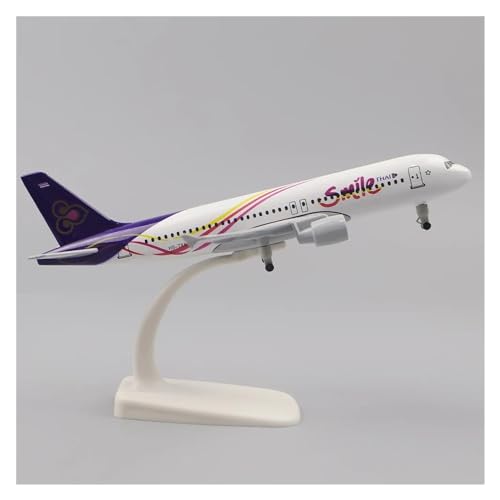 Aerobatic Flugzeug Metallflugzeugmodell 20 cm 1:400 Thailand Smile A320 Metallnachbildung Legierungsmaterial Luftfahrt Kinderspielzeug (Größe : H)