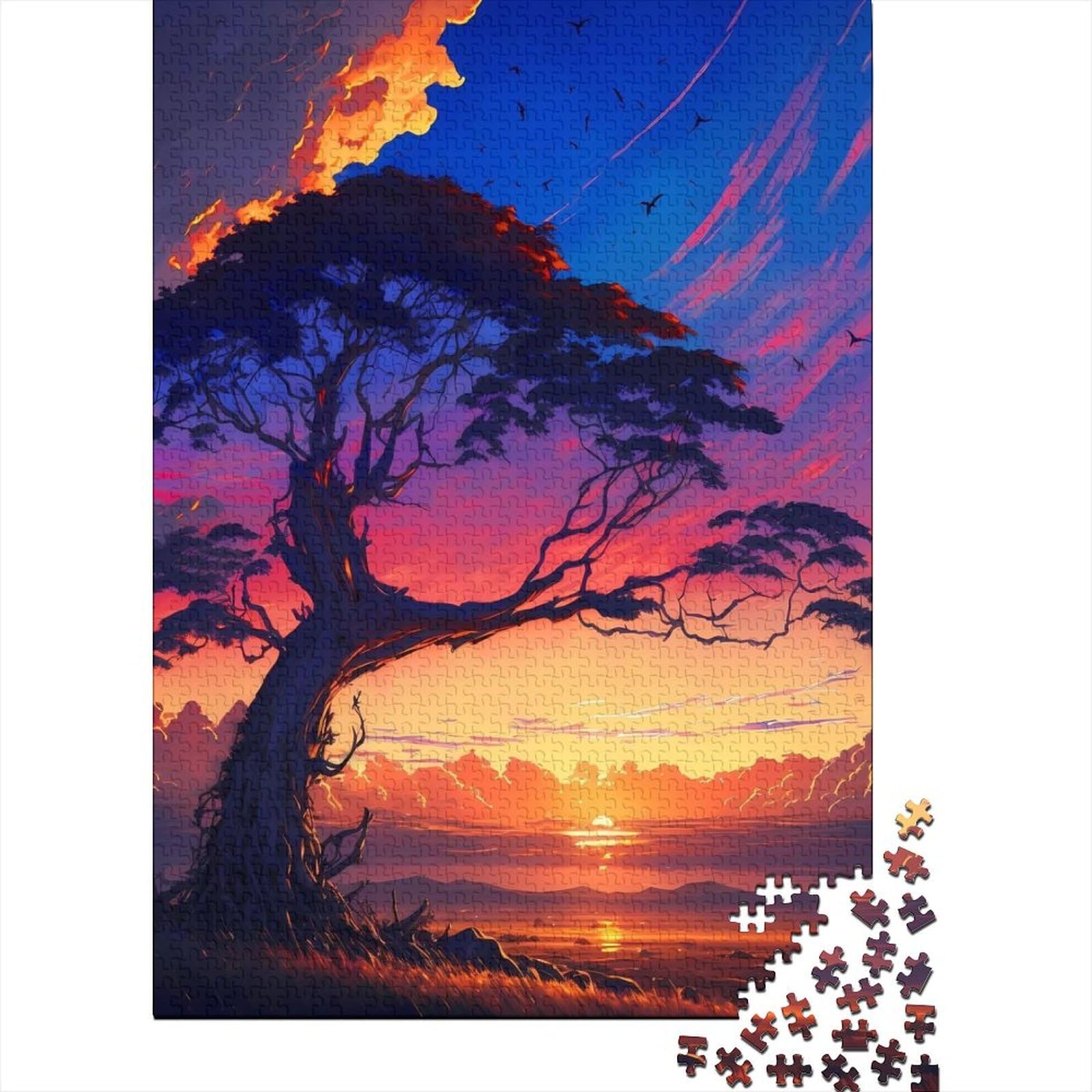 Der Baum des Lebens Puzzles Puzzles für Erwachsene Teenager Schwierige, anspruchsvolle Puzzles mit 500 Teilen Schwierige, anspruchsvolle Puzzles mit 500 Teilen 20,47x14,96 Zoll