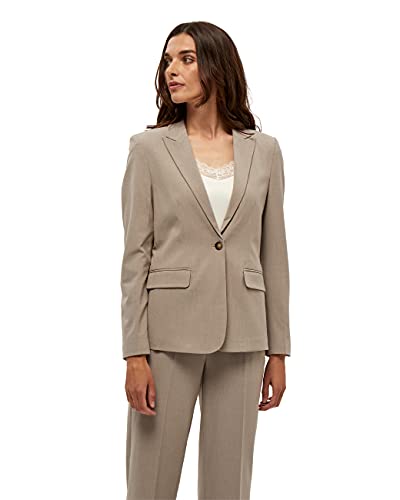 Peppercorn Diana Einreihiger Blazer | Blazer Damen In Beige | Frühling Blazer Damen Elegant | Größe 34